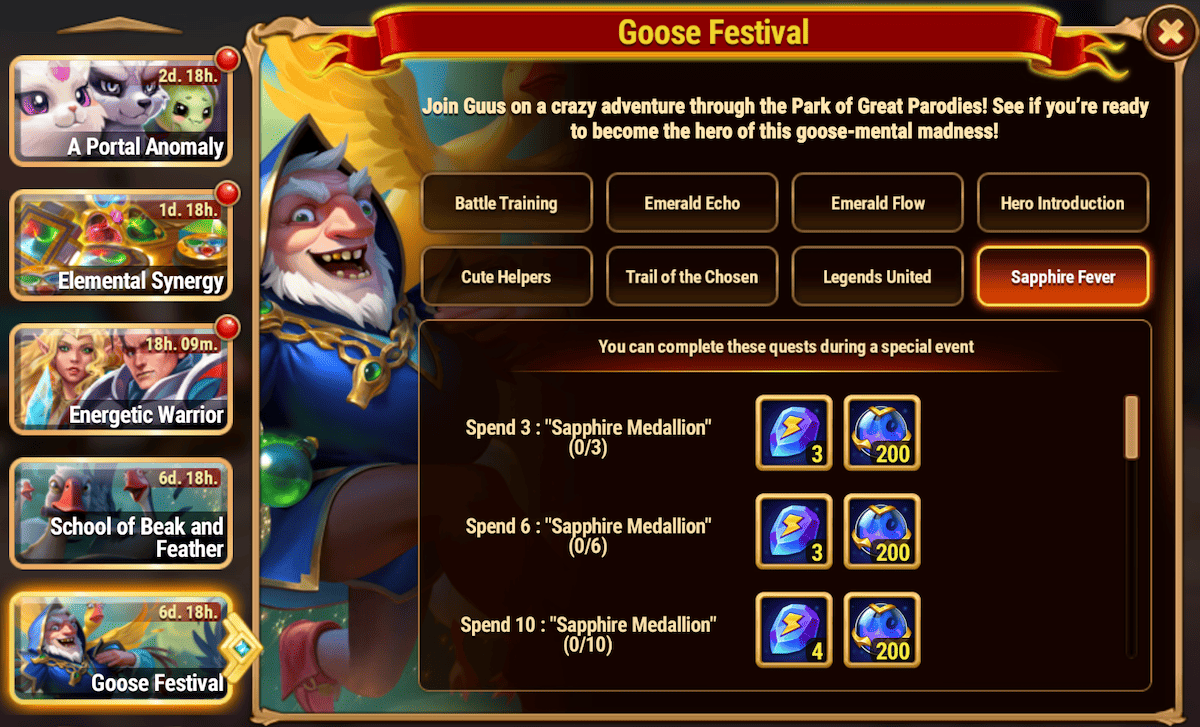 [Hero Wars Guide] Goose Festival Tasks