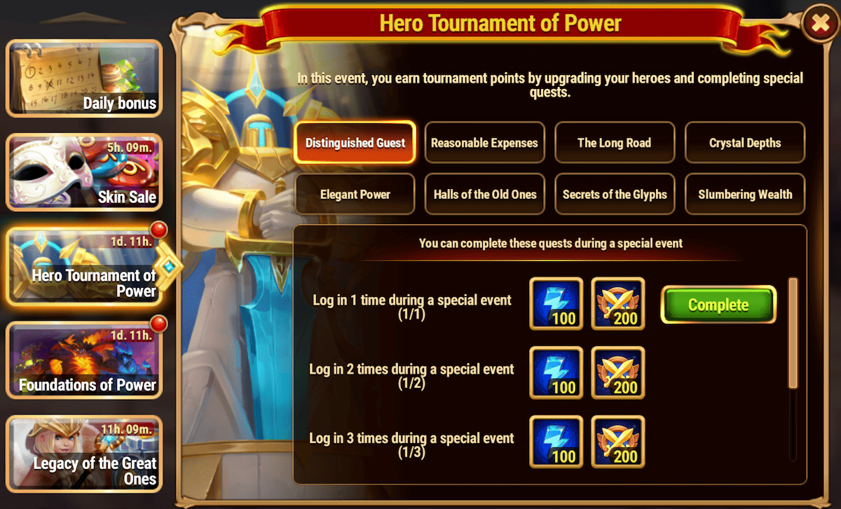 [Hero Wars Guide] Hero Tournament of Power Tasks