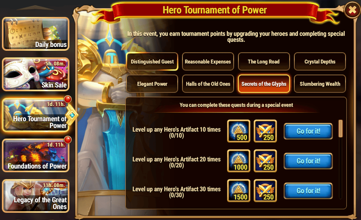[Hero Wars Guide] Hero Tournament of Power Tasks