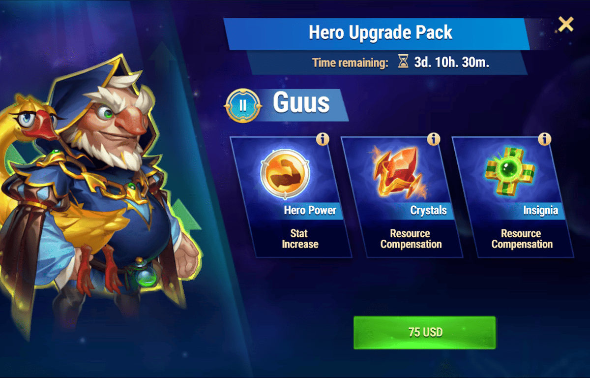 [Hero Wars Guide] Hero Upgrade Pack (Guus)