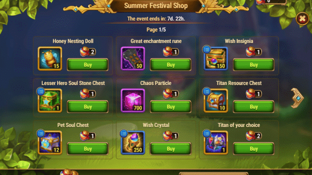 [Hero Wars Guide] Summer Festival Shop 2025