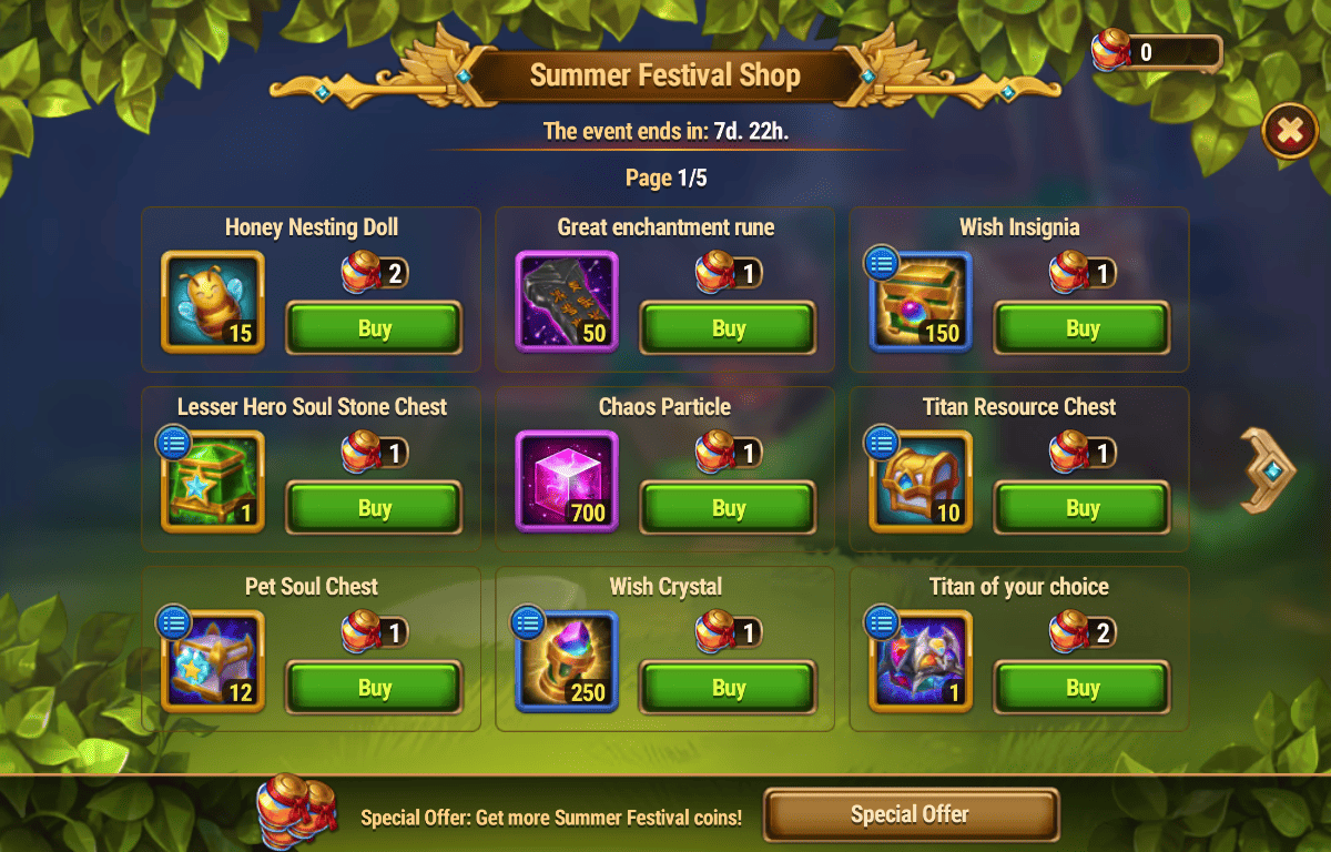 [Hero Wars Guide] Summer Festival Shop 2025