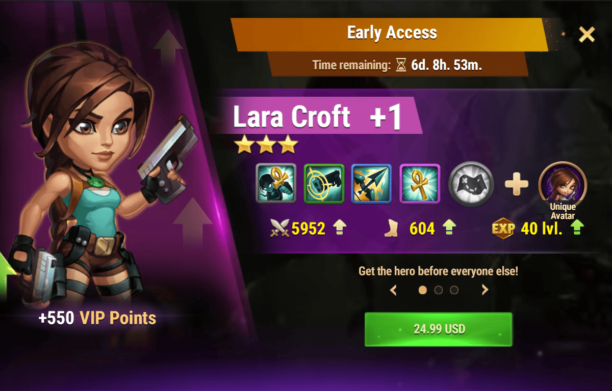 [Hero Wars Guide] Early Access (Lara Croft)