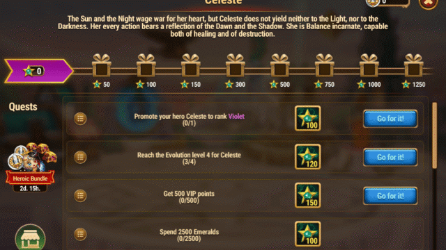 [Hero Wars Guide]Celeste Tasks and Rewards
