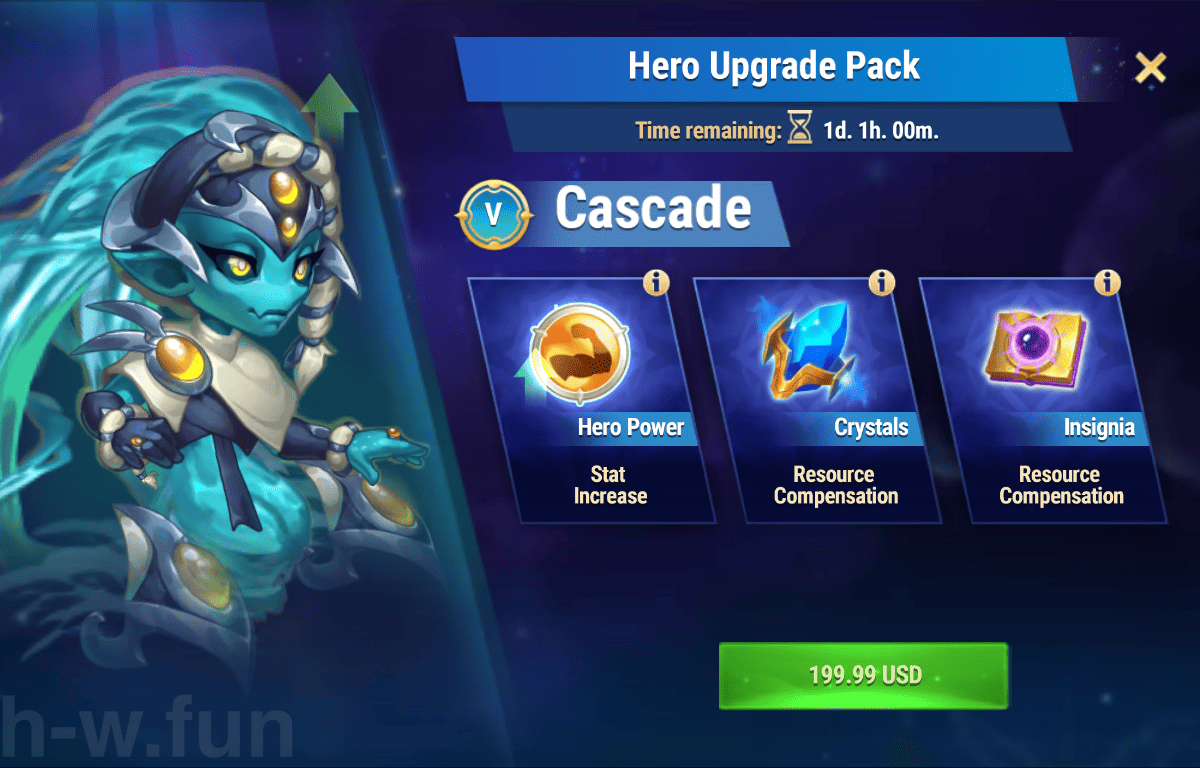 [Hero Wars Guide] Hero Upgrade Pack (Cascade)