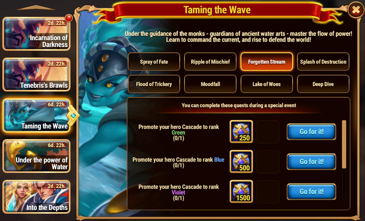 [Hero Wars Guide] Taming the Wave Tasks