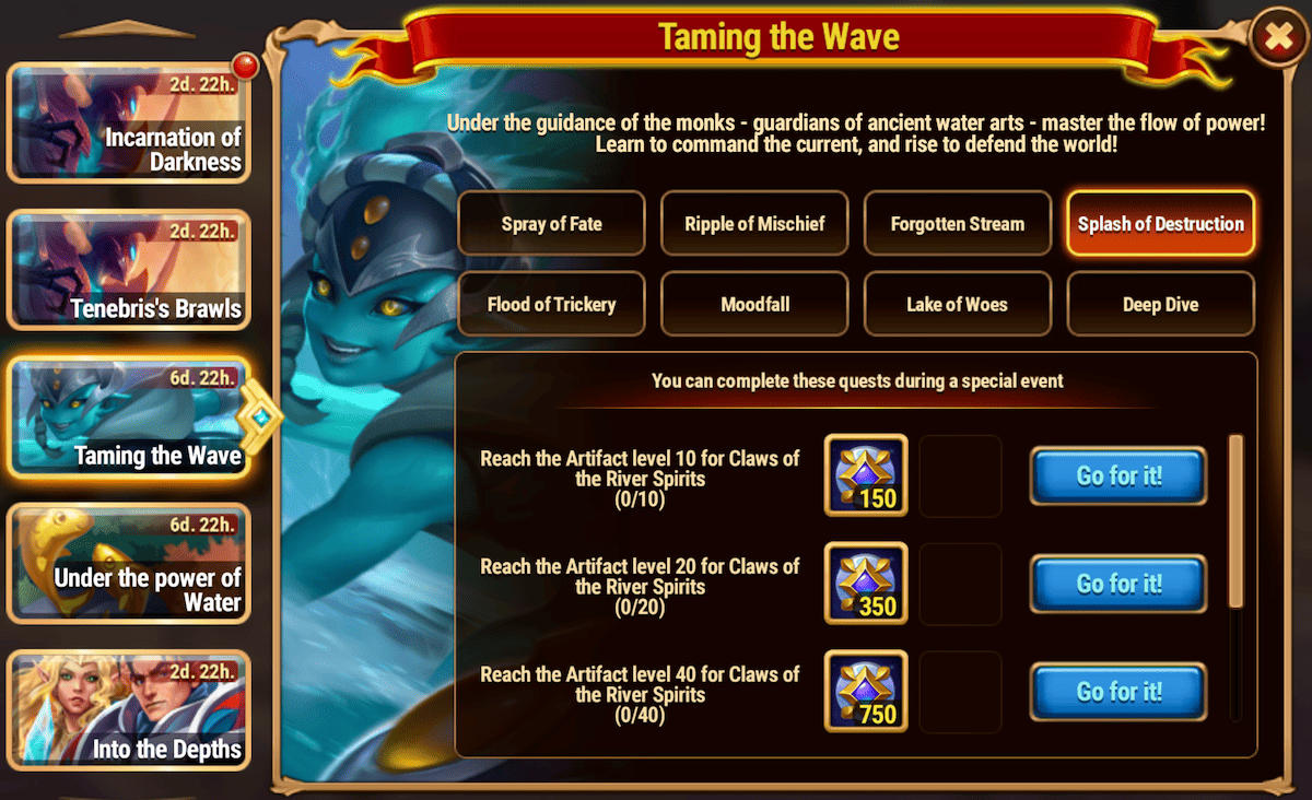 [Hero Wars Guide] Taming the Wave Tasks