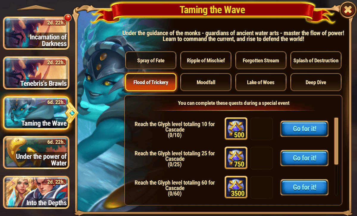 [Hero Wars Guide] Taming the Wave Tasks