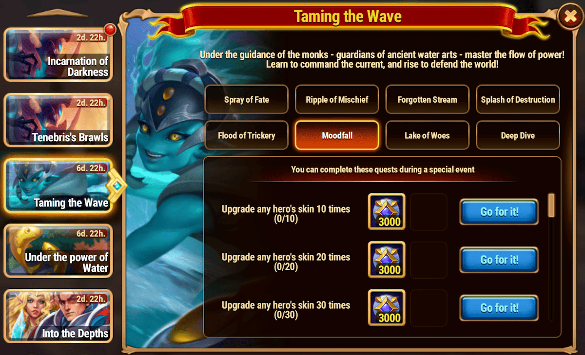 [Hero Wars Guide] Taming the Wave Tasks