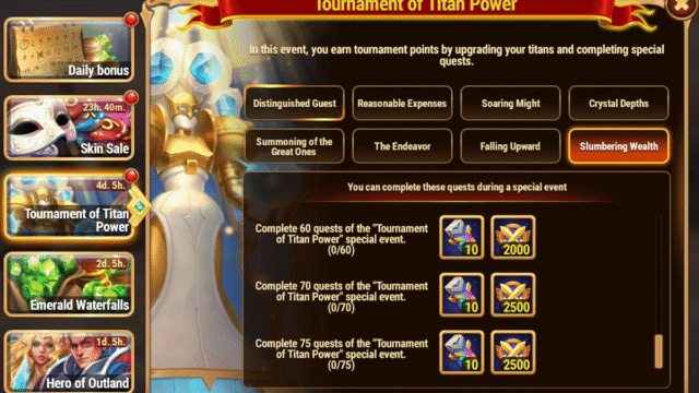 [Hero Wars Guide]Tournament of Titan Power Quests