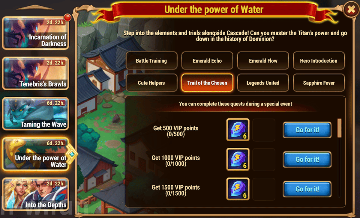 [Hero Wars Guide] Under the power of Water Quests