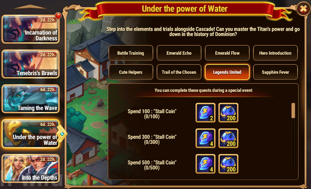 [Hero Wars Guide] Under the power of Water Quests