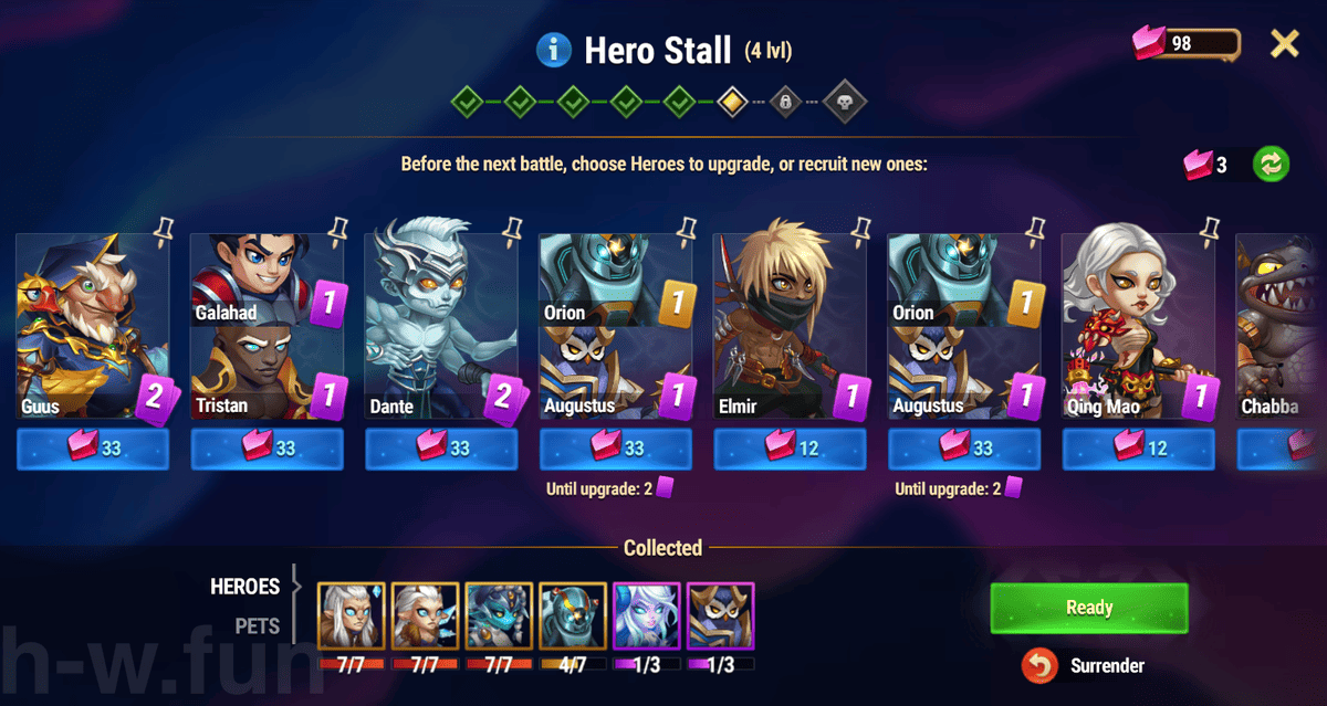 [Hero Wars Guide] Under the power of Water Hero Stall