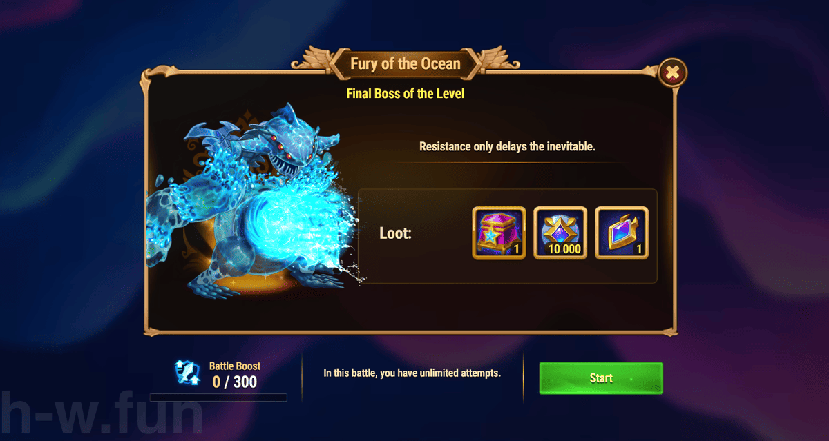 [Hero Wars Guide] Under the power of Water Boss