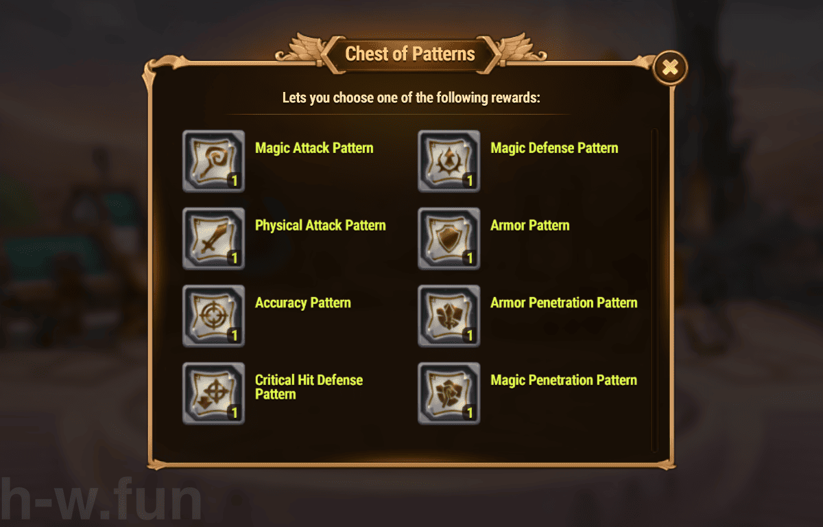 [Hero Wars] Chest of Patterns