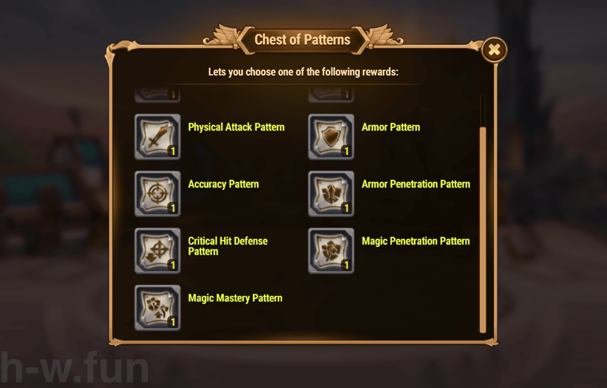 [Hero Wars] Chest of Patterns