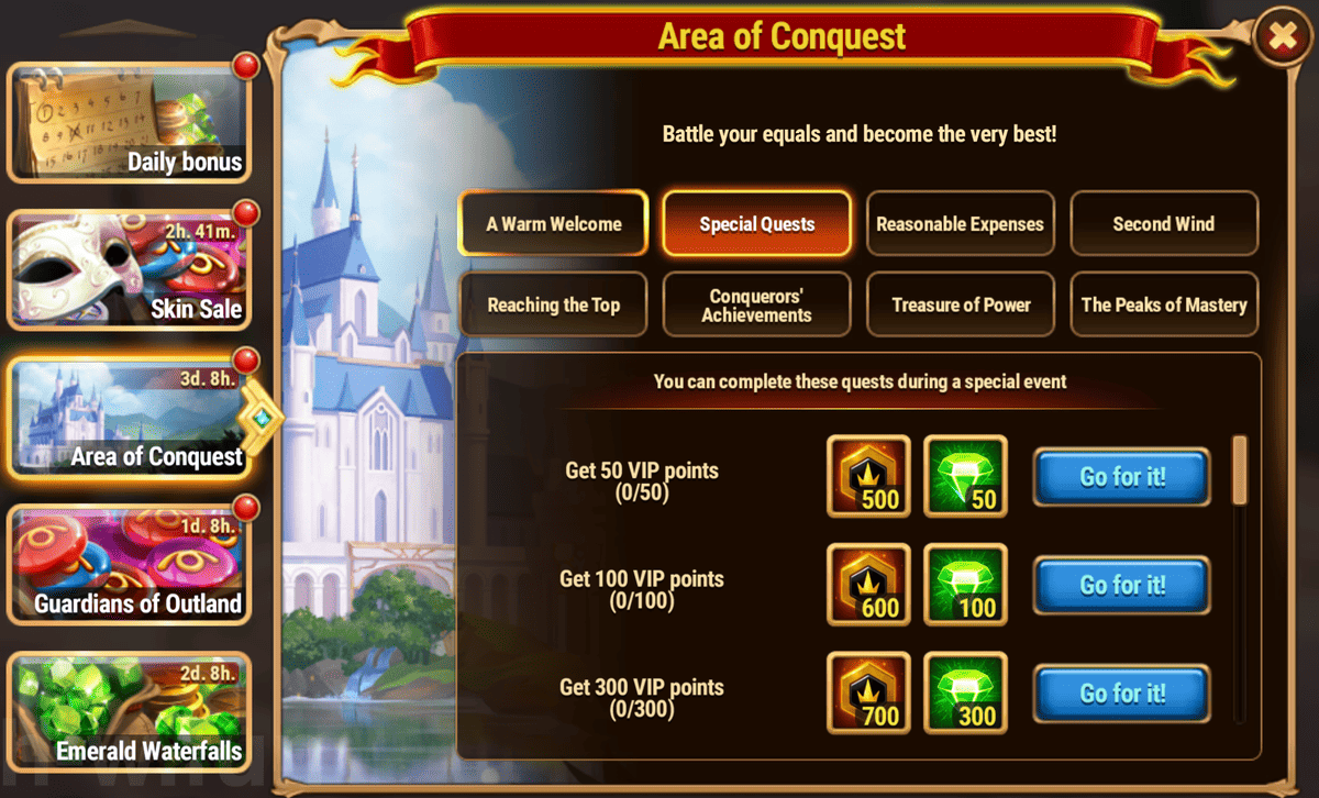 [Hero Wars Guide] Area of Conquest Tasks