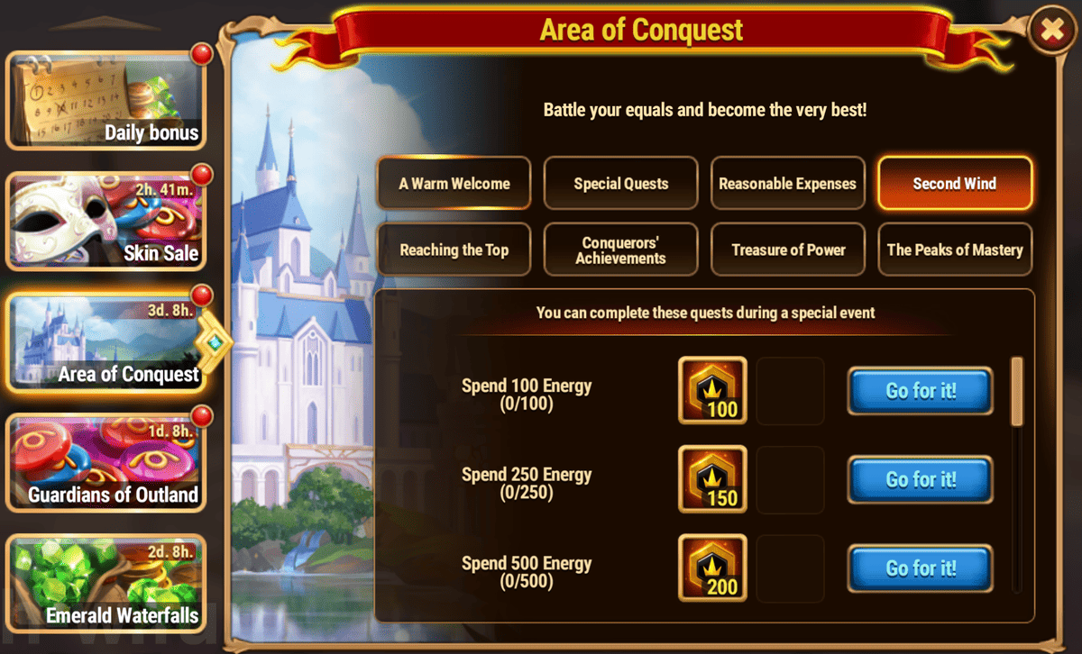 [Hero Wars Guide] Area of Conquest Tasks