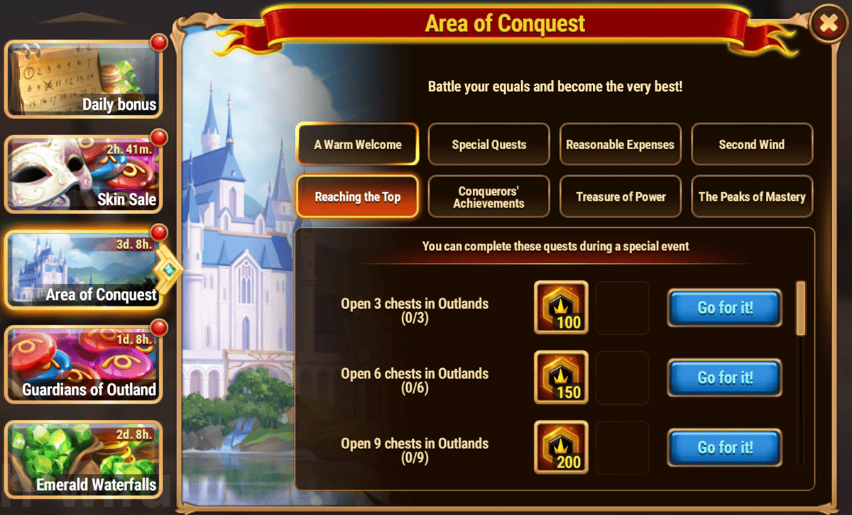[Hero Wars Guide] Area of Conquest Tasks