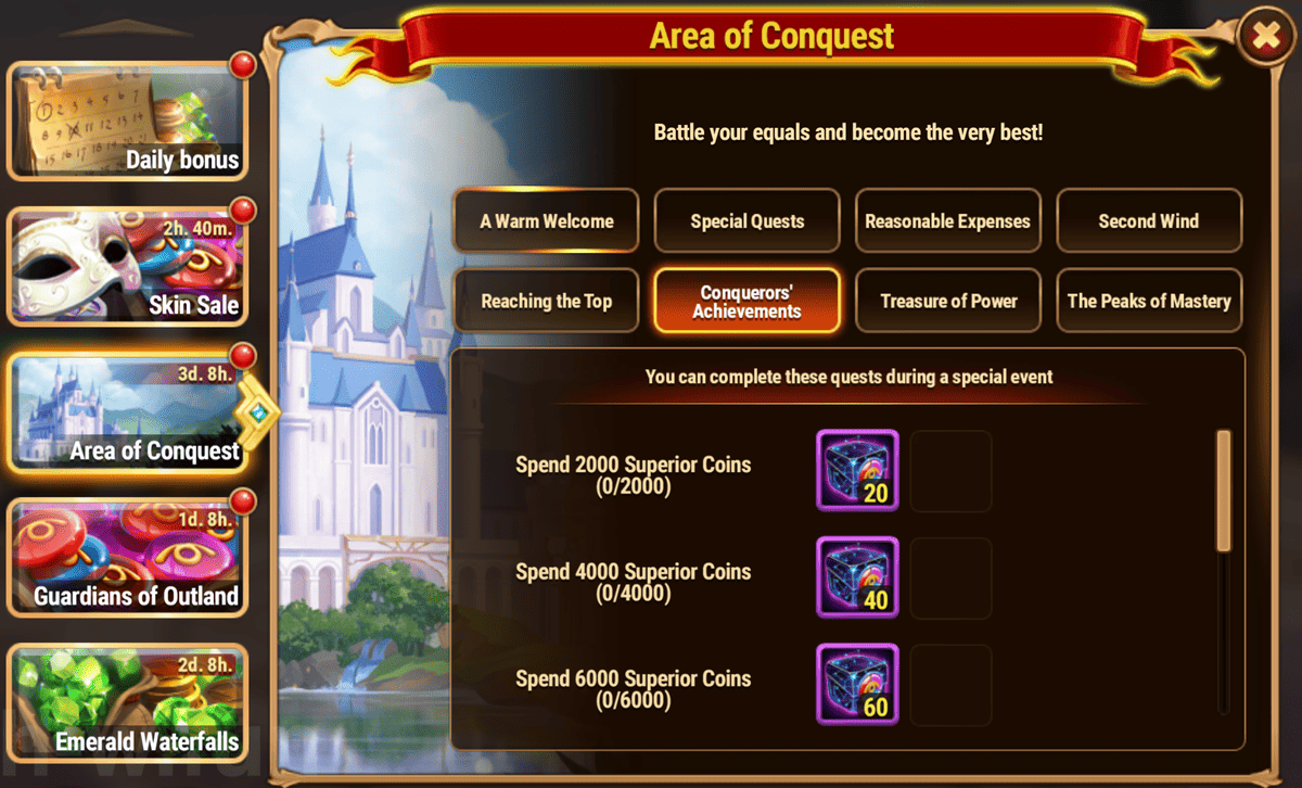 [Hero Wars Guide] Area of Conquest Tasks