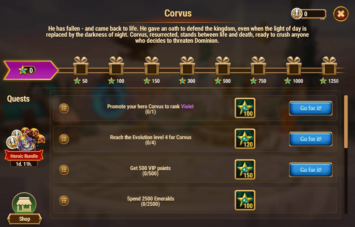 [Hero Wars Guide] Corvus Tasks