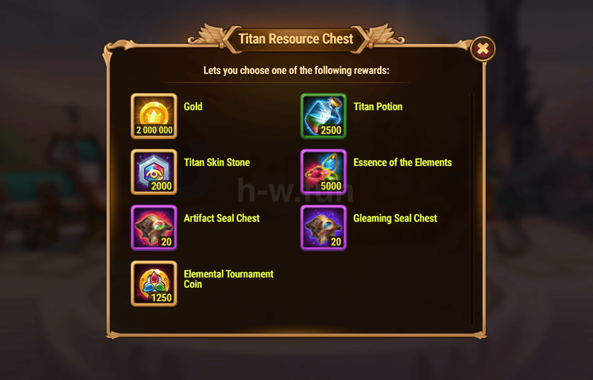[Hero Wars Guide] Titan Resource Chest