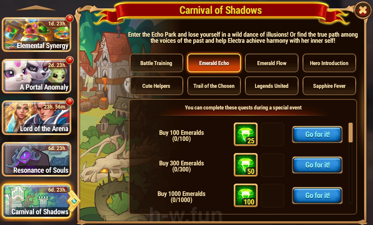 [Hero Wars Guide] Carnival of Shadows Quests