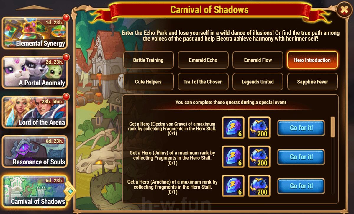 [Hero Wars Guide] Carnival of Shadows Quests