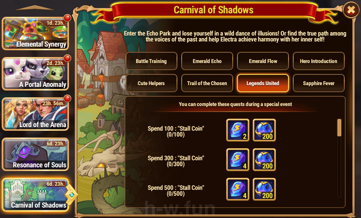 [Hero Wars Guide] Carnival of Shadows Quests
