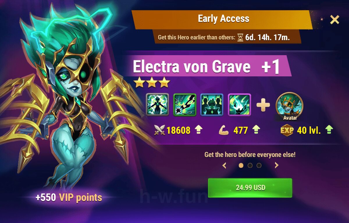 [Hero Wars Guide] Early Access (Electra Bundle)