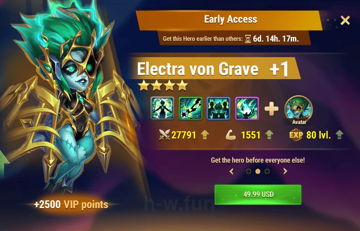 [Hero Wars Guide] Early Access (Electra Bundle)