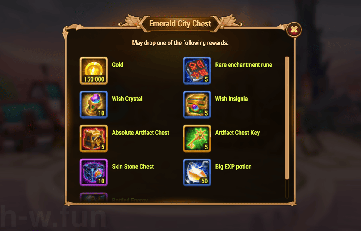 [Hero Wars Guide] Emerald City Chest