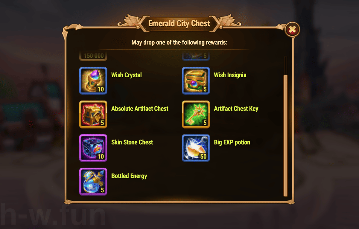 [Hero Wars Guide] Emerald City Chest