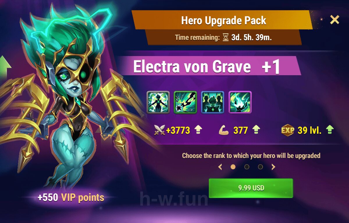[Hero Wars Guide] Hero Upgrade Pack (Electra)