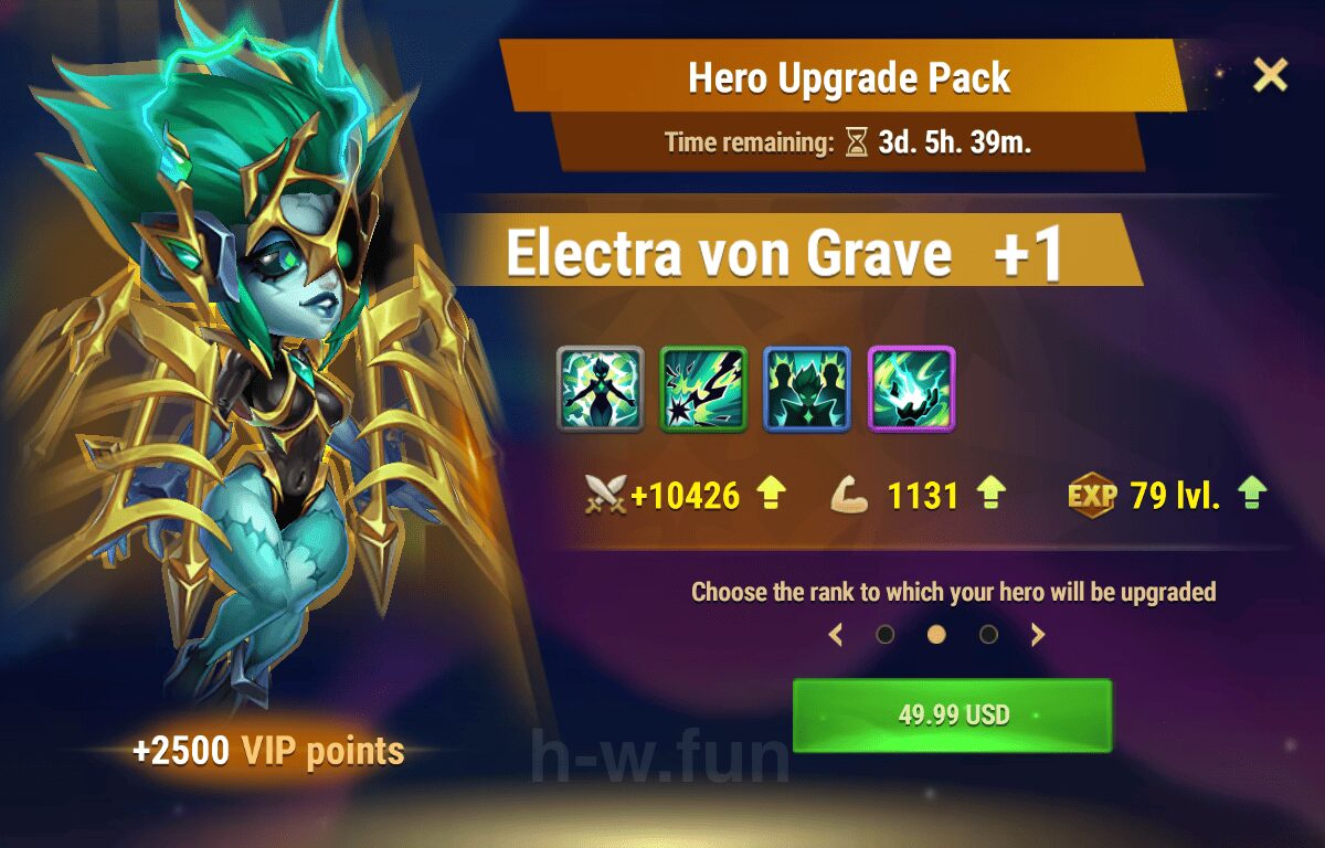 [Hero Wars Guide] Hero Upgrade Pack (Electra)