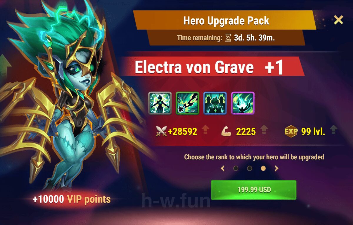 [Hero Wars Guide] Hero Upgrade Pack (Electra)