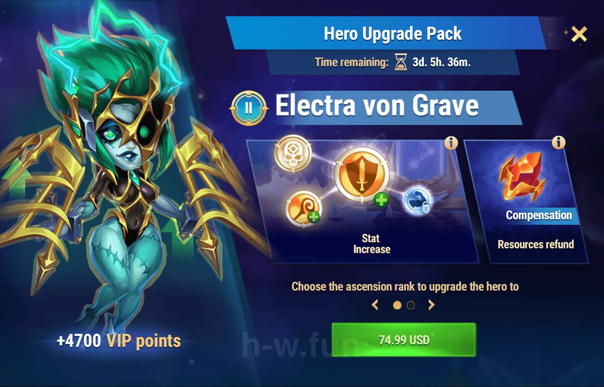 [Hero Wars Guide] Hero Upgrade Pack (Electra)