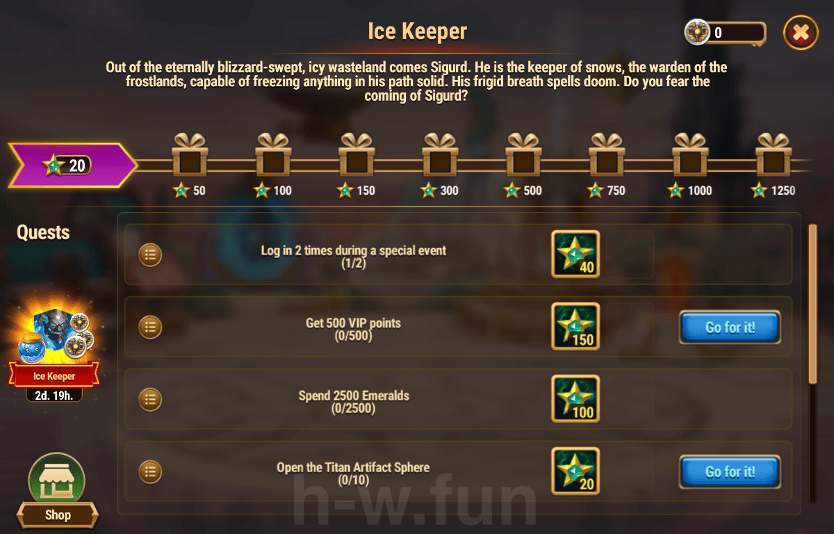 [Hero Wars Guide] Ice Keeper Tasks