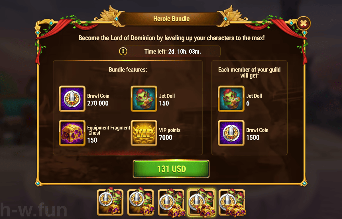 [Hero Wars Guide] Heroic Bundle (Jet Brawls)