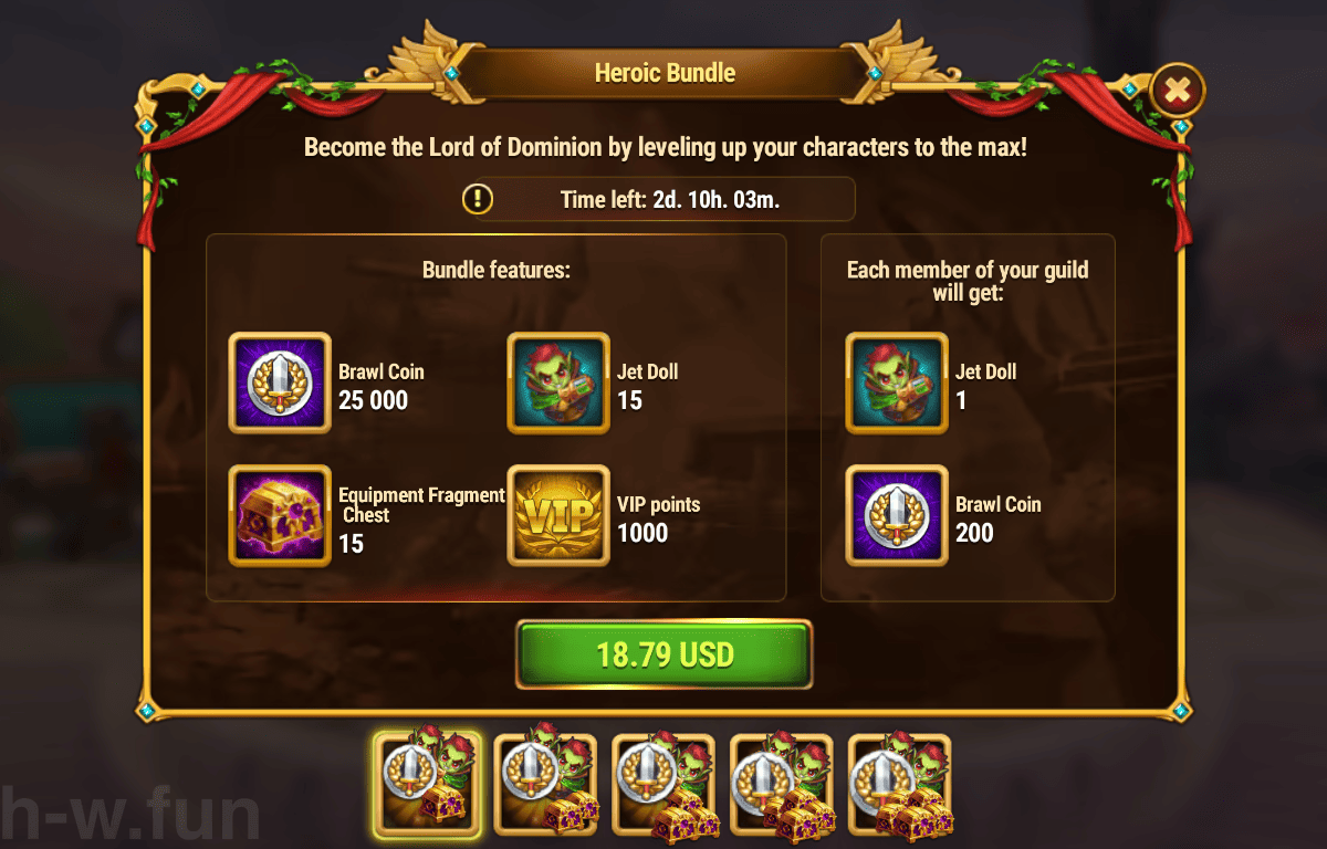 [Hero Wars Guide] Heroic Bundle (Jet Brawls)