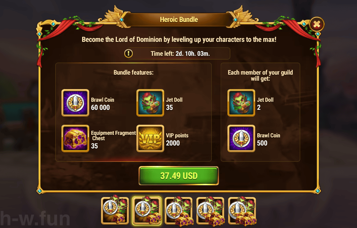 [Hero Wars Guide] Heroic Bundle (Jet Brawls)