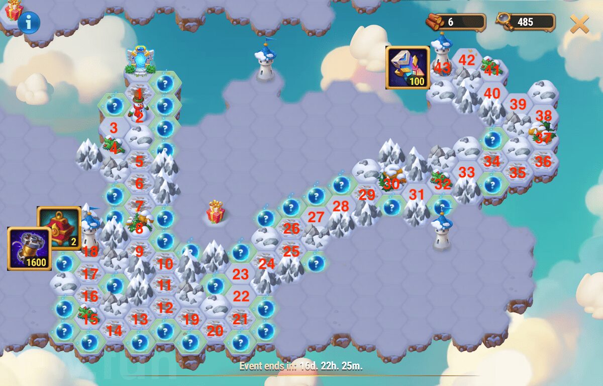 [Hero Wars Guide] Mysterious Island 17 route