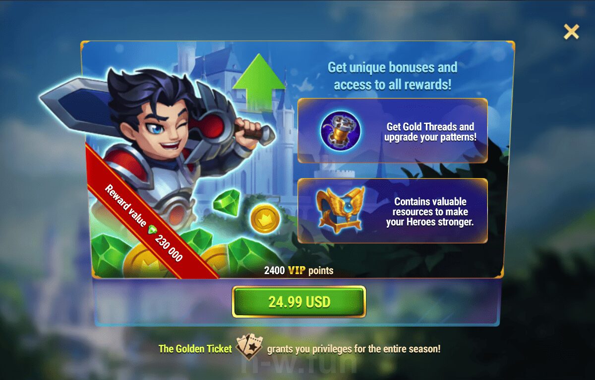 [Hero Wars Guide] Road to the Top Golden Ticket