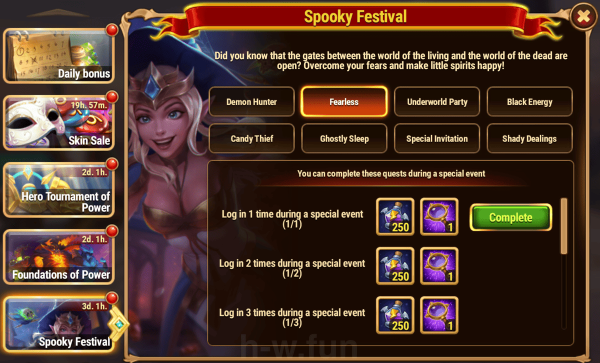 [Hero Wars Guide] Spooky Festival Quests