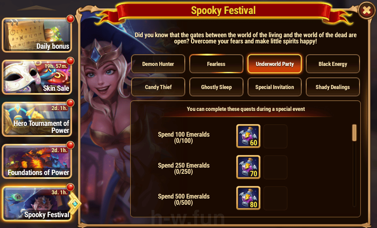 [Hero Wars Guide] Spooky Festival Quests