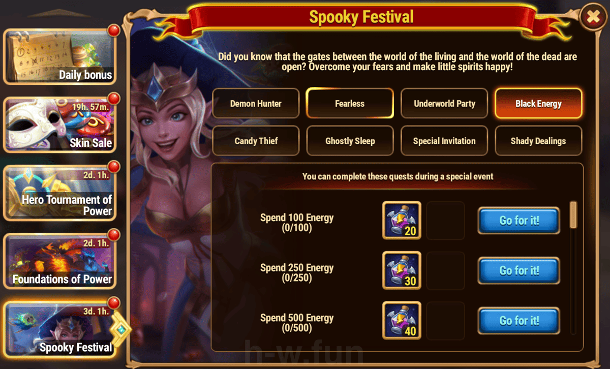 [Hero Wars Guide] Spooky Festival Quests