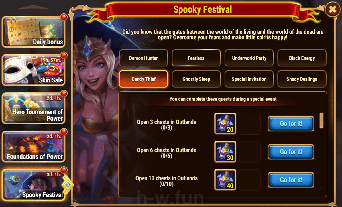 [Hero Wars Guide] Spooky Festival Quests