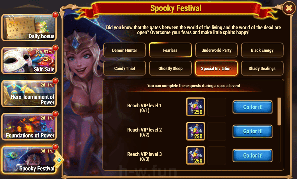 [Hero Wars Guide] Spooky Festival Quests