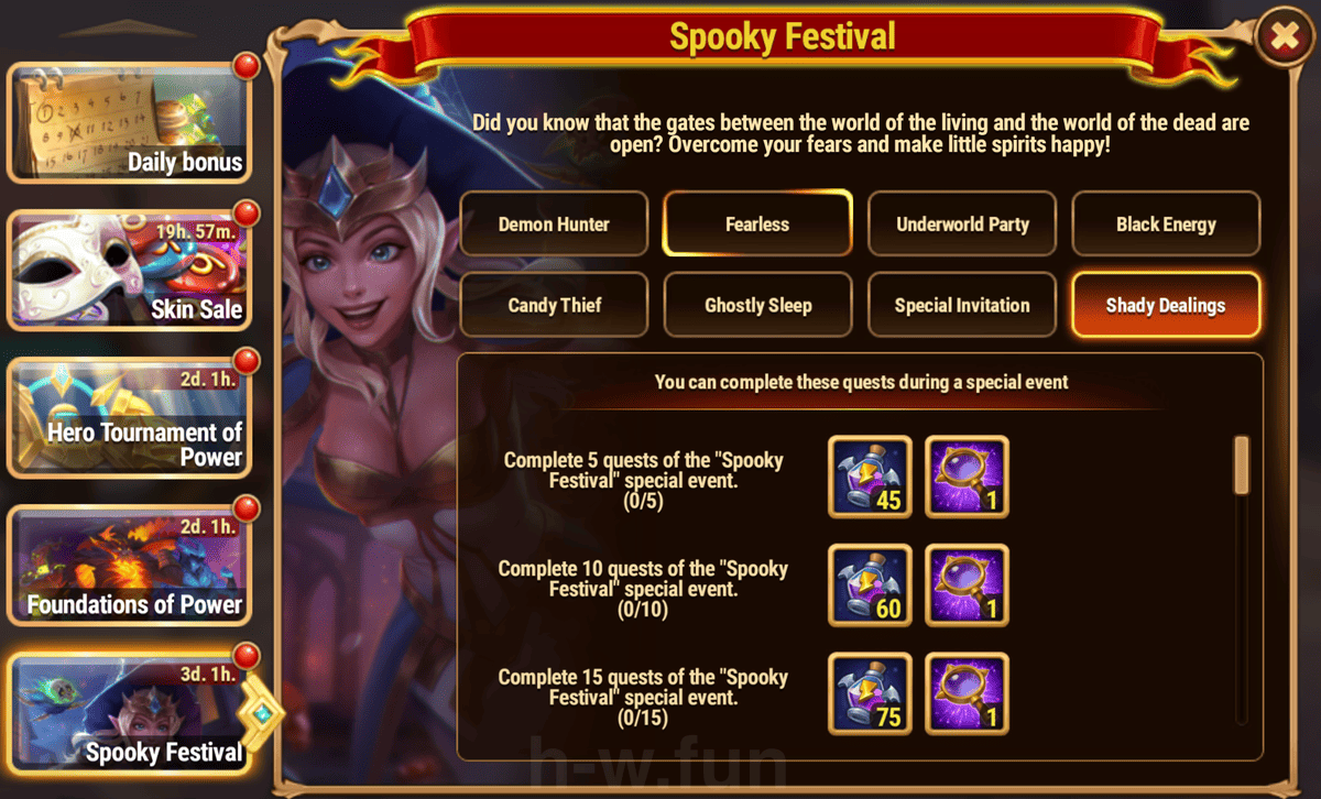 [Hero Wars Guide] Spooky Festival Quests