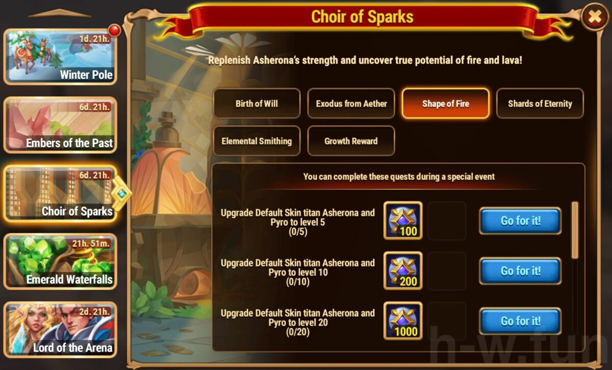 [Hero Wars Guide] Choir of Sparks Quests